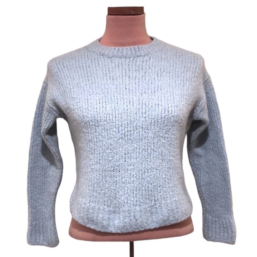 Vince Cropped Sweater Size XS Pastel Blue Wool Blend